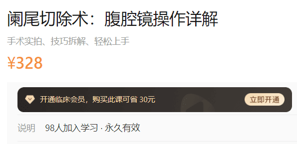 阑尾切除术：腹腔镜操作详解丁香AE22