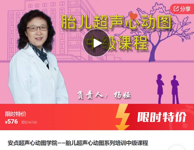 安贞超声心动图学院-胎儿超声心动图系列培训中级课程-超声掌中宝VZ07